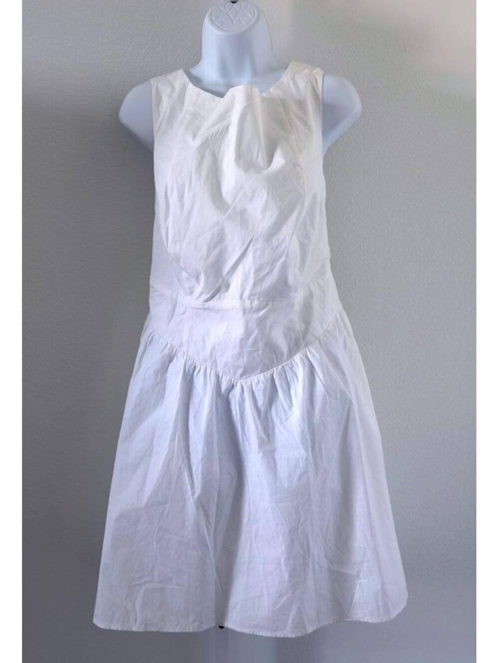 Wild Fable White Ribbon Tie Drop Waistline Knee Length Dress Size XXL